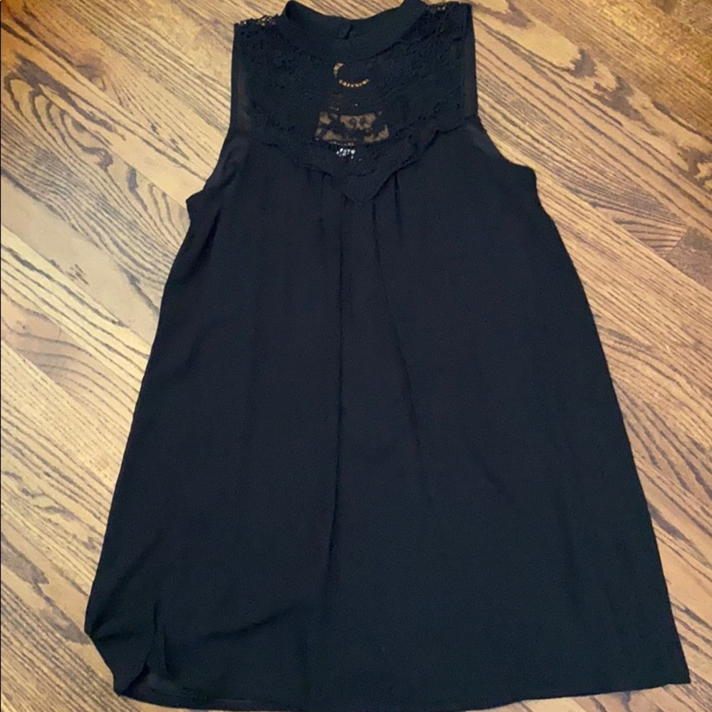 Black dress w/Lace Neck